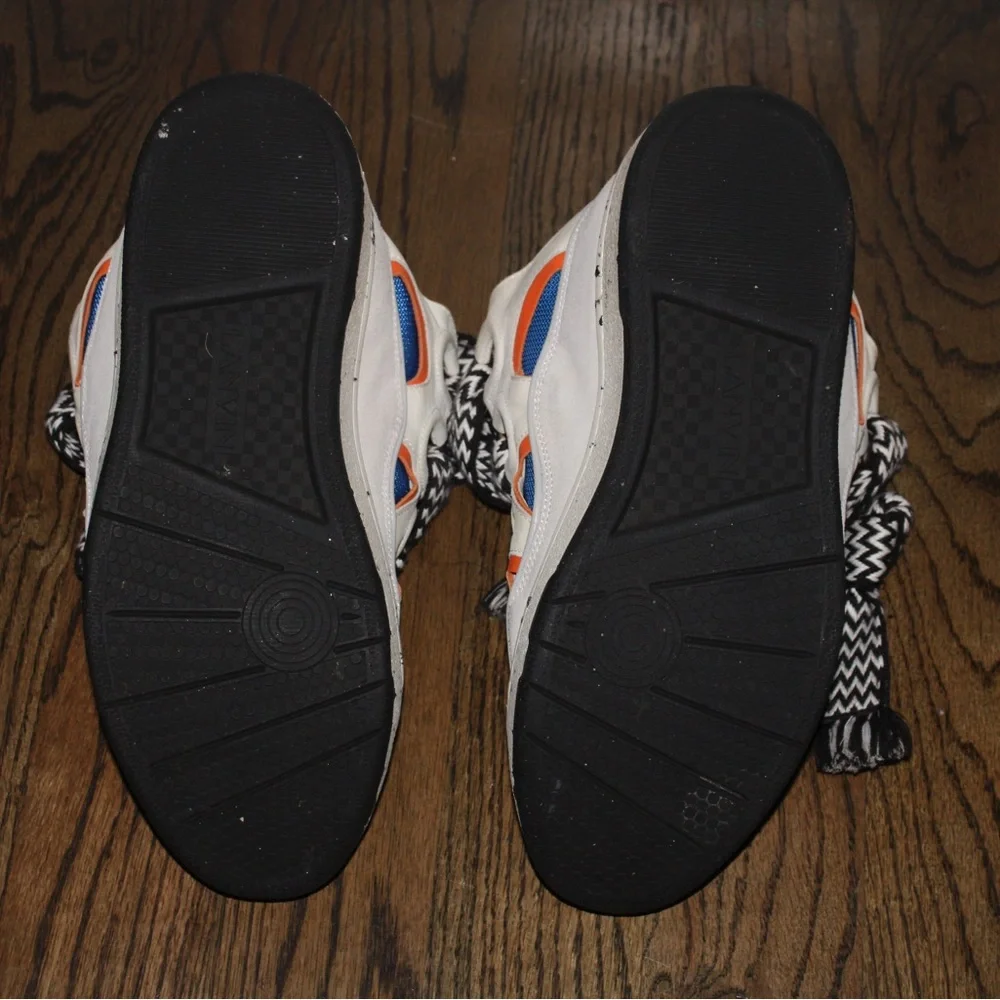 Lanvin Curb Sneakers 'White Blue Orange' - Picture 4 of 5